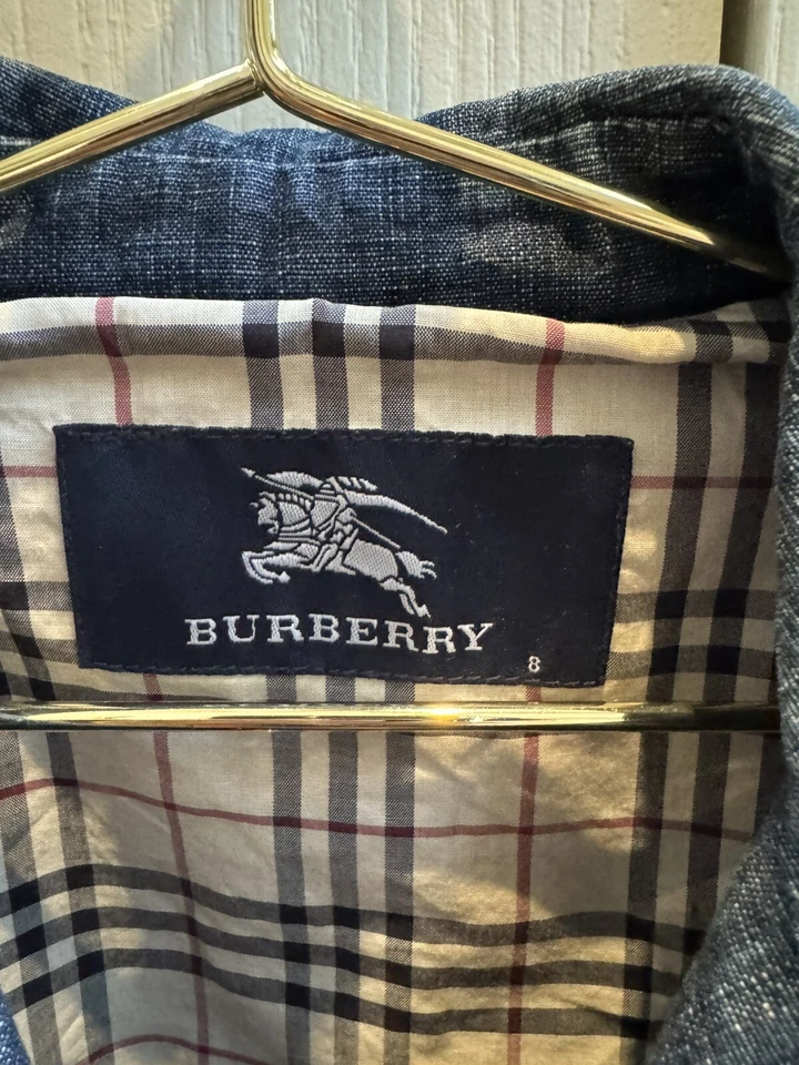 Trench denim Burberry para niñas talla 8 Foto 4 de 4