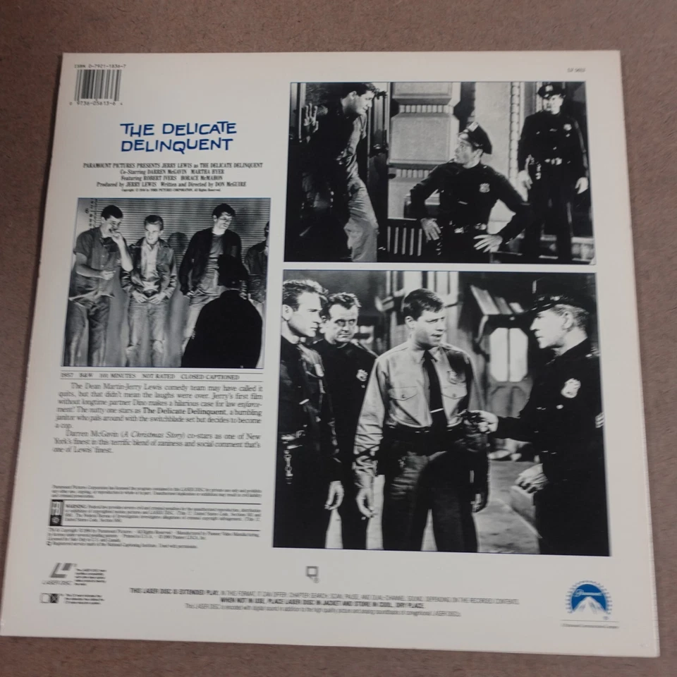 The Delicate Delinquent Jerry Lewis Laserdisc Ld Movie Foto 2 de 2