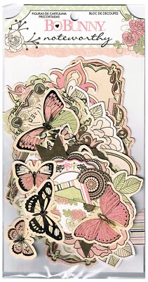 BoBunny, Primrose Collection, Die-Cut Embellishments, Noteworthy, Journaling