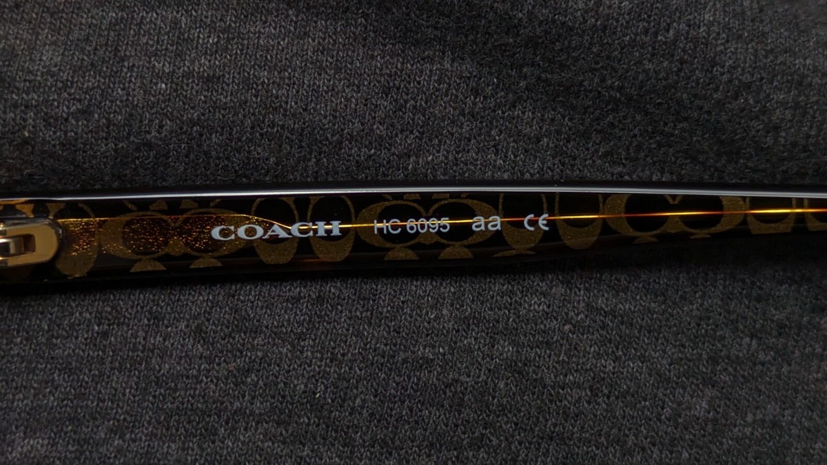 Coach HC6095 Dark Tortoise with Gold Signature C Full Rim Glasses HC6095 Eyeglasses - Coach Authorized Retailer | coolframes  main image 2