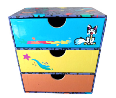 2013-14 KELLOGG Little Brownie Bakers 3 Drawer Cardboard Storage Jewely Box GSA