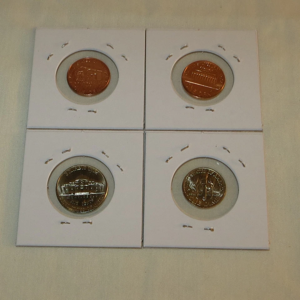 4-Uncirculated mint coin 6P9-12, 2001p Penny, Nickel, Dime, 2009 Log Cabin penny - Image 2 of 4