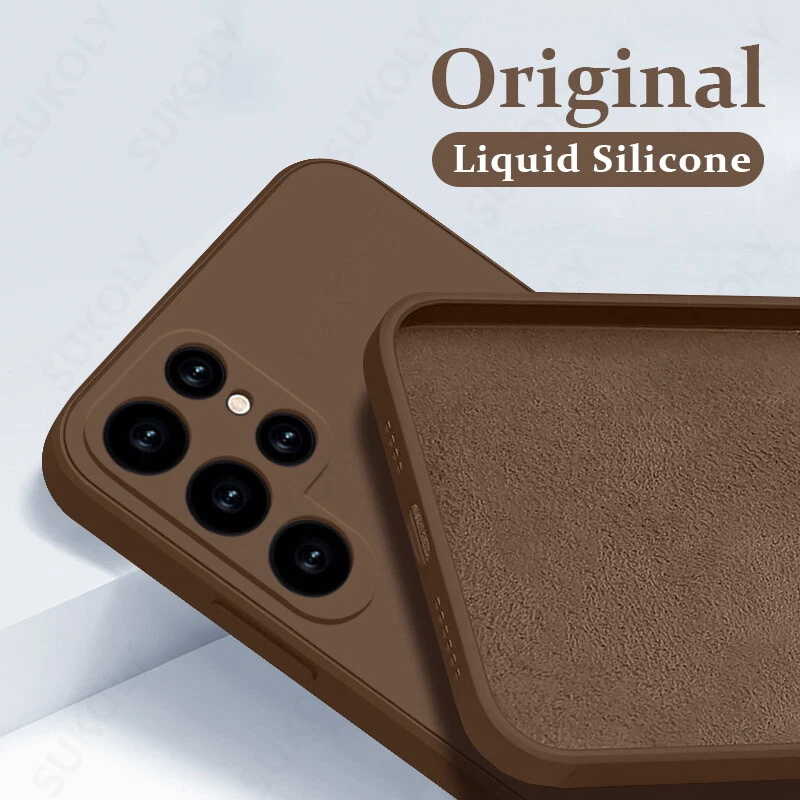 Phone Case For Samsung Note 20 S20 S22 S23 Plus A21S Liquid Silicone Soft Cover
