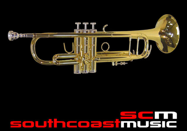 Bb TRUMPET GOLD LACQUER FINISH with CASE by FONTAINE