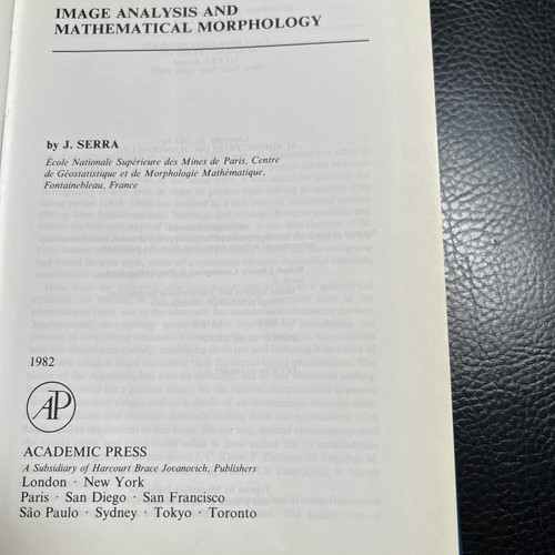 Jean Serra IMAGE ANALYSIS AND MATHEMATICAL MORPHOLOGY, Vol. 1, HC 1st Ed 1982 - Bild 10 von 12