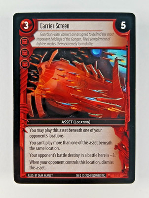 Carrier Screen #58 Rare - Incursion, Wars TCG card (2004 Decipher) 1R58