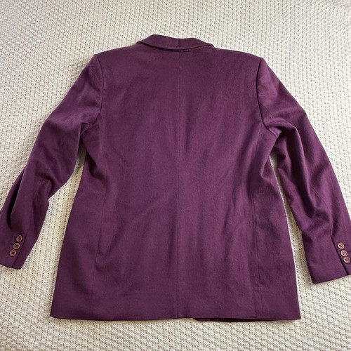 Vintage Giorgio Armani Coat Purple 100% Cashmere Vestimenta Spa Sz 50 (Large) - Picture 12 of 18