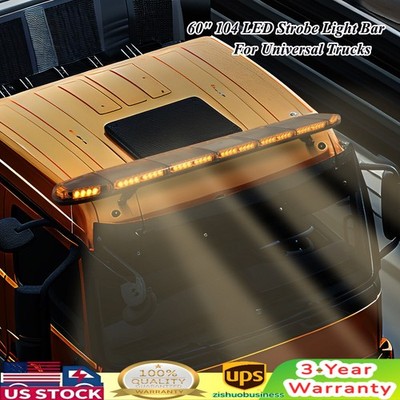 104-LED Rooftop Strobe Lamp Strip Strobe Light Bar Emergency Top Roof Lamp 312W