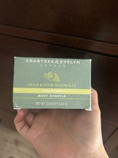NIB CRABTREE EVELYN PEAR PINK MAGNOLIA UPLIFTING BODY SOUFFL 8.64 OZ