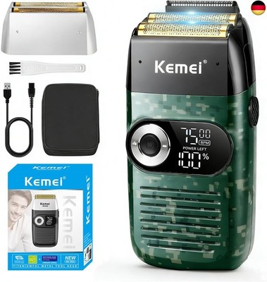KEMEI KM2027 Folienrasierer für Herren, elektrischer Rasierer, wiederaufladbar 