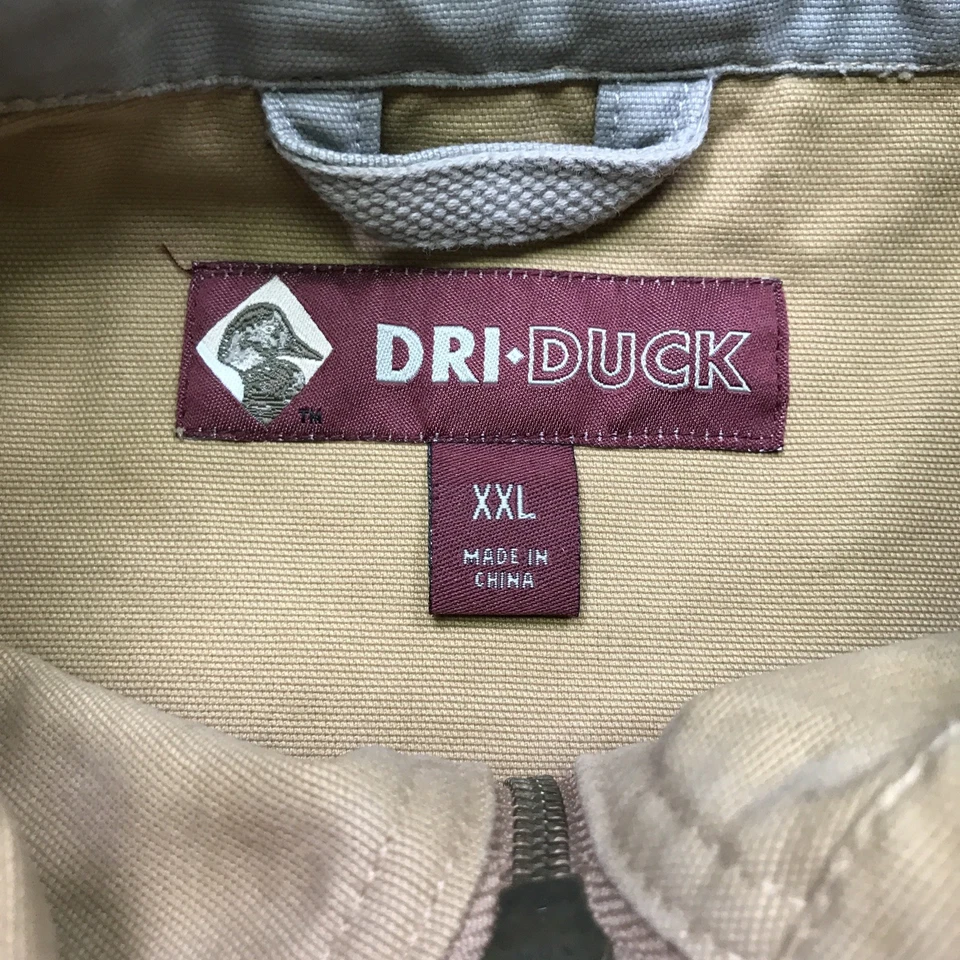 Dri Duck Men’s Full Zip Barn Jacket Size 2XL Brown Canvas Trekker Style Hunting - Image 3 of 4