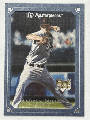 2007 Upper Deck UD Masterpieces Blue Steel, Andrew Miller RC #ed 37/50, Card #74