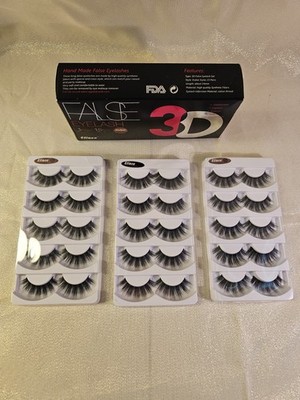 NIB 3D False Eyelashes Dubai Style 15 pair Handmade Cat Eye LookBrand Eliace
