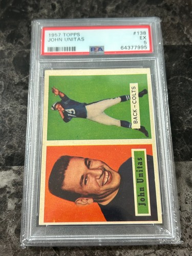 1957 Topps Johnny Unitas #138 PSA 5 Rookie RC Great color and corners @SC2