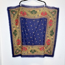 Talbots Vintage Wool Square Scarf Made in Japan, versatile, colorful, unique