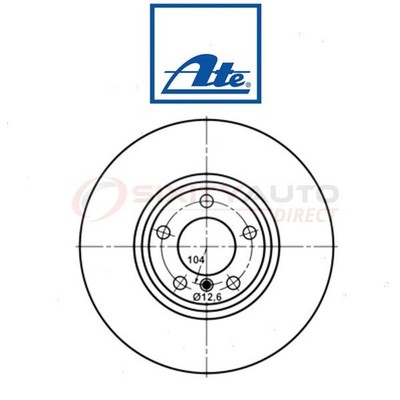 ATE Front Disc Brake Rotor for 2017-2018 BMW 330i - Braking Tire Stopping kd