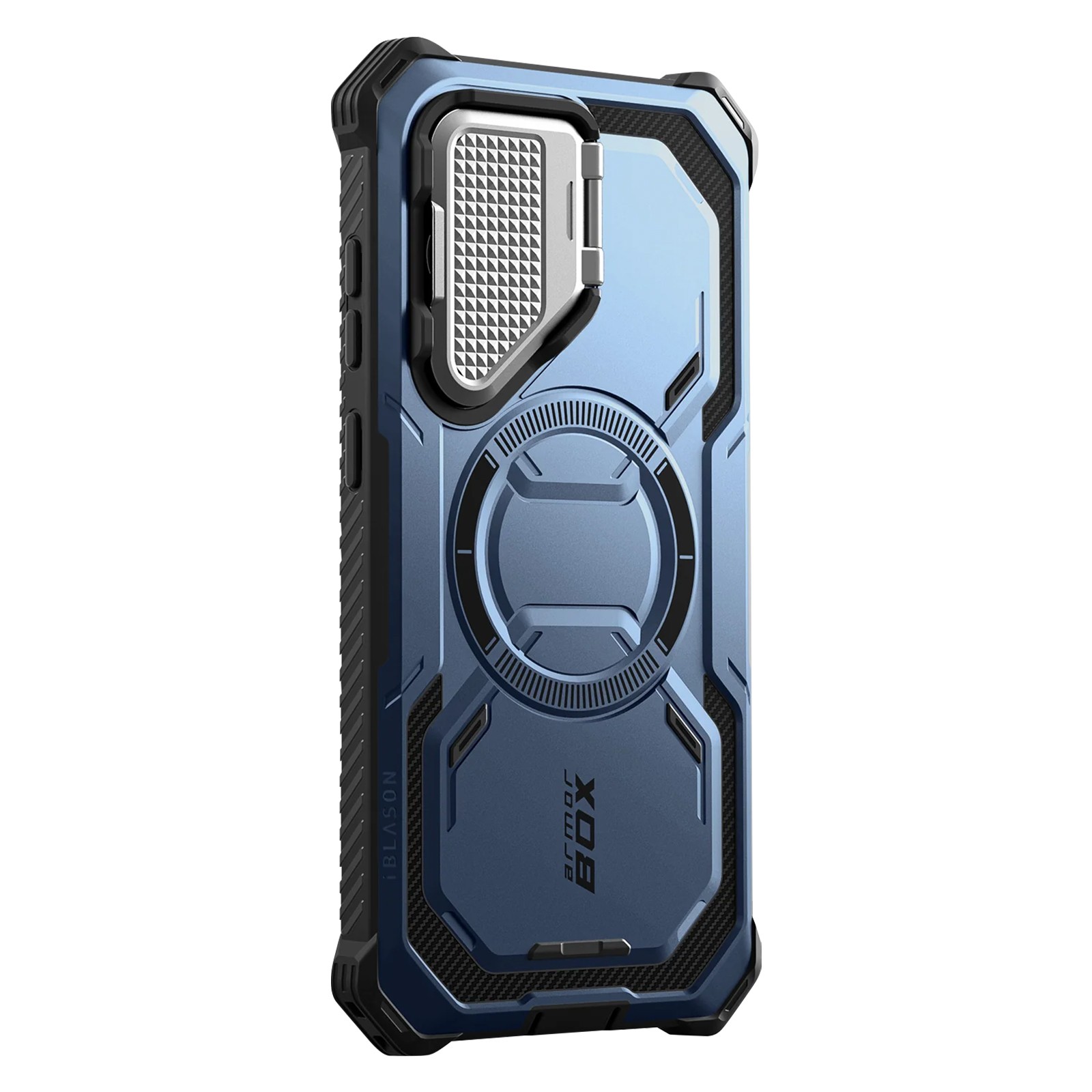 Coque Galaxy S25 I-Blason intégrale noire en polycarbonate antichoc