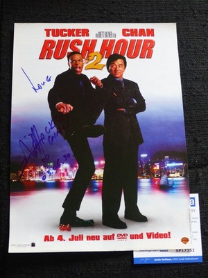 JACKIE CHAN signed Autogramm signiert 20x28 cm ''RUSH HOUR'' Zeitungsfoto InPerson