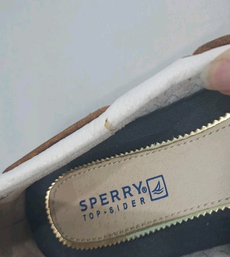 Sperry Women Sz 7 Boat Shoes Top Siders Flats White AUDREY Woven Leather - Picture 10 of 10