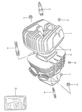 Suzuki Genuine Stud Bolt RM125 N T Engine Transmission Cylinder 09108-08018-000