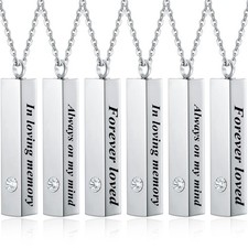 6 Pieces Urn Necklace for Ashes for Men Women Cremation Jewelry for Ashes Stainl