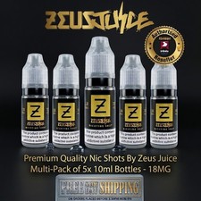 Zeus Juice UK  Nicotize High Quality Nic Shots 10ml - 18mg - 5 PACK