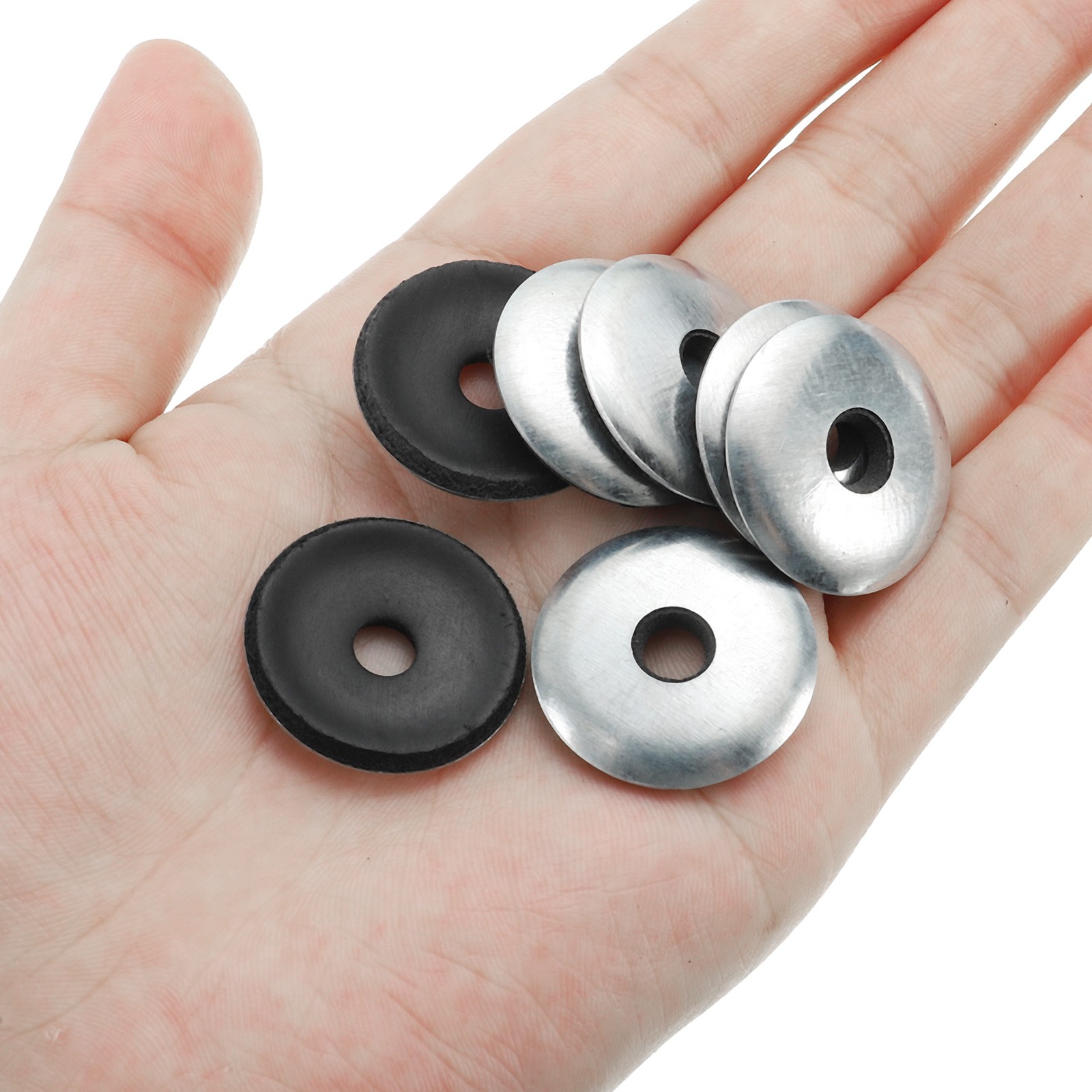 50Pcs M6.3x25mm Galvanized EPDM Bonded Sealing Neoprene Rubber Washers Gasket