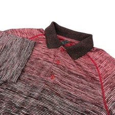 Lululemon Metal Vent Tech Polo Red Black White Stripe Men S Seamless Lightweight