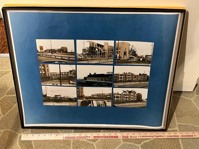 CLEVELAND MUNICIPAL STADIUM PHOTO COLLAGE Former HOME BROWNS INDIANS 24X20 READ