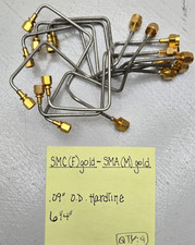 (9) SMC (F) Gold - SMA (M) Gold Cables, 0.09" O.D. Hardline, 6.25"