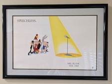 Mel Blanc Speechless Tribute Framed Print Looney Tunes Warner Bros Authentic