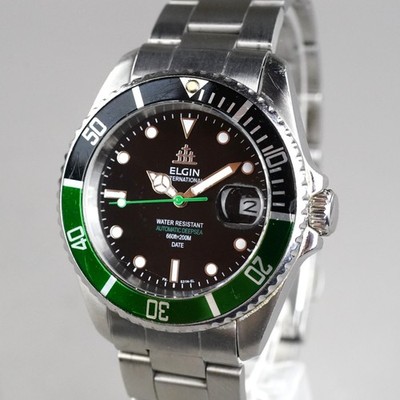 Elgin Automatic DEEPSEA 200m Diver FK-531N-SL Vintage Herren Armbanduhr 41mm