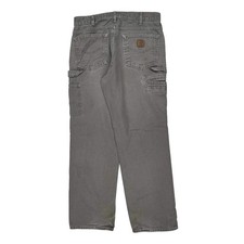 Carhartt Double Knee Carpenter Pants - 34W 32L Gray Cotton