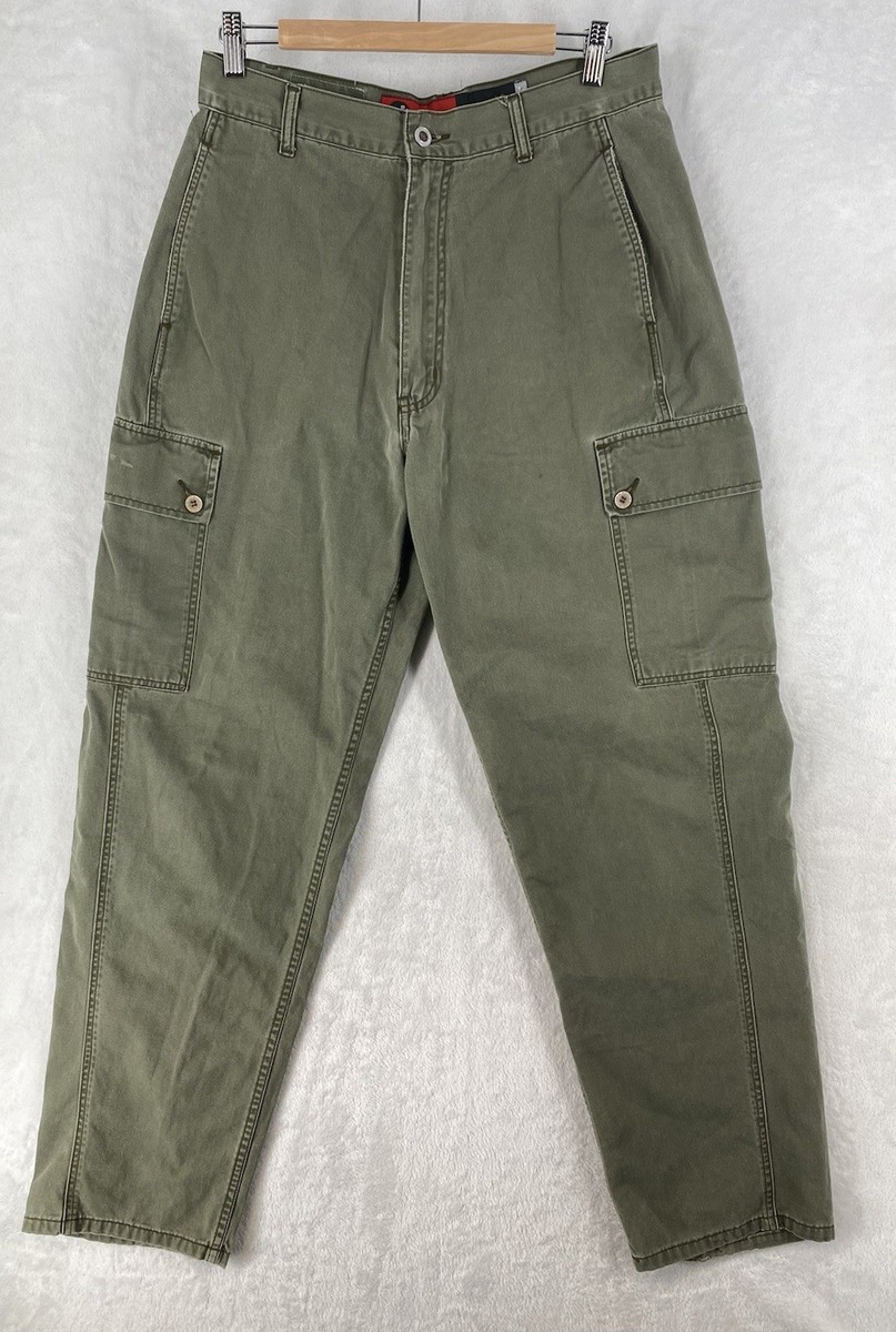 Levi's Pants Men's 33x32 Silver Tab Green Loose Cargo Baggy