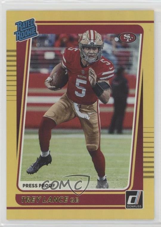 2021 Panini Donruss Rated Press Proof Premium Trey Lance #254 Rookie RC 1p5