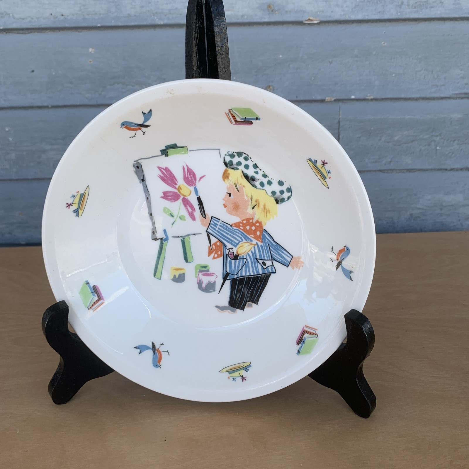 Figgjo Flint Norway Ceramic 3 Piece Kids Set Cup, Bowl, Plate Original Box EUC