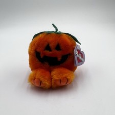 Puffkins Halloween PUMPKIN GOURDY Limited Edition Bean Bag Plush Stuffed Animal