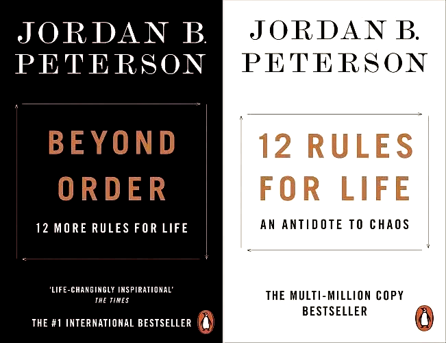Jordan B Peterson 2 Book Bundle-12 Rules For Life & Beyond Order (Hardcover) VG