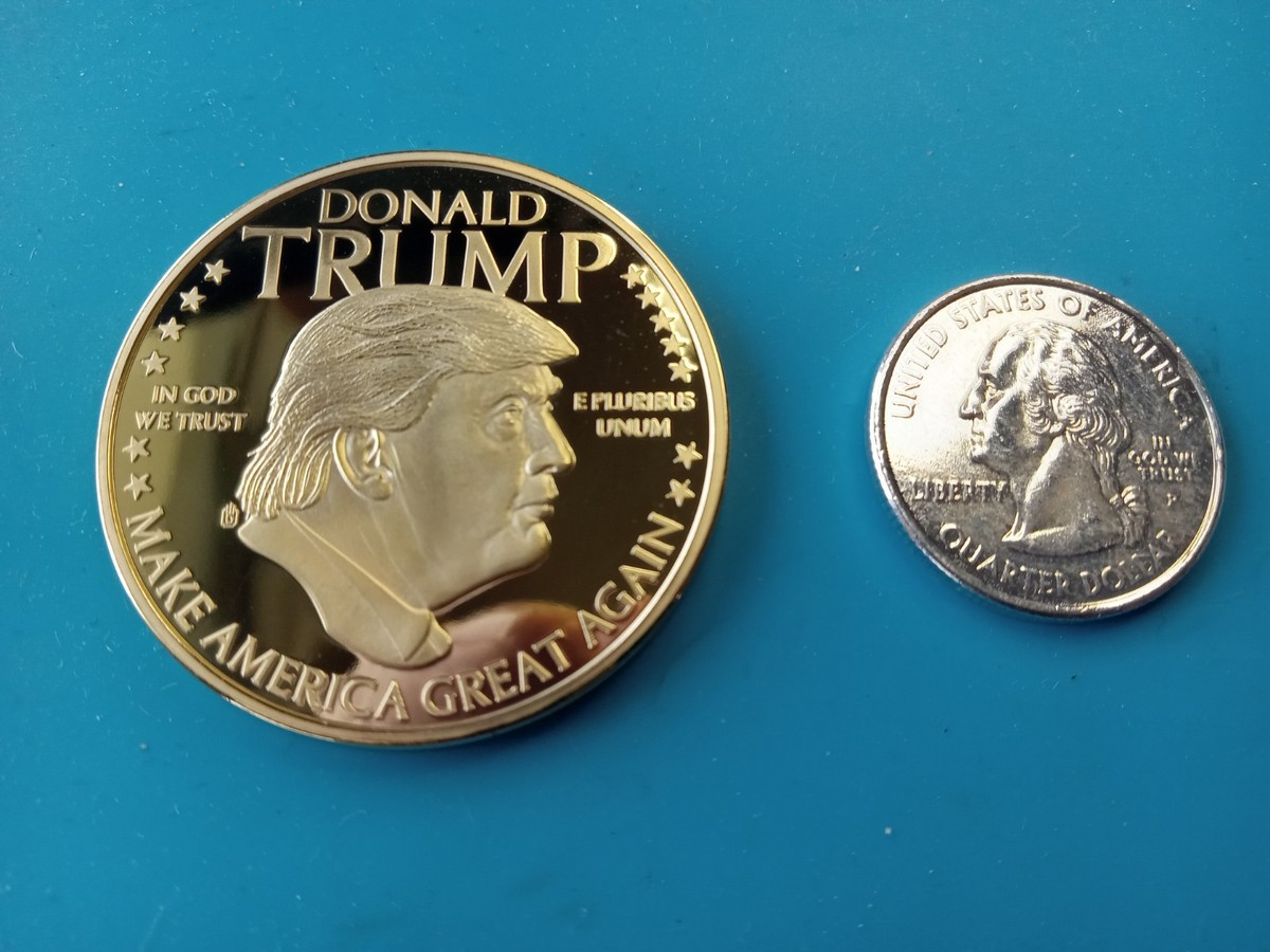 President Donald Trump Commemorative Coin Layered 24k Gold | eBay