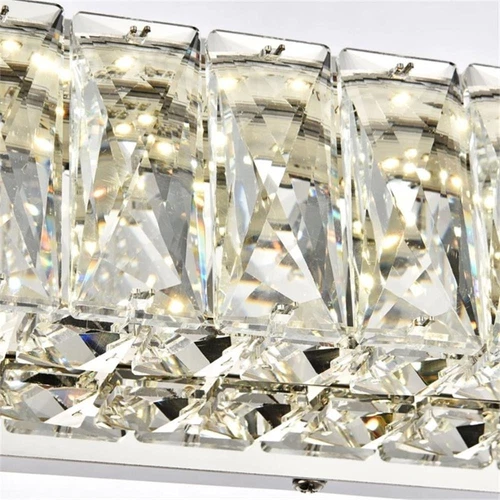 Elegant Lighting Monroe 24.4" Royal Cut Crystal Vanity Light in Chrome - Picture 4 of 6