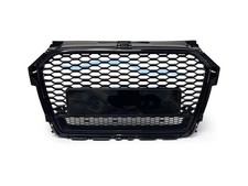 FITS AUDI A1 GRILLE RS1 STYLE GLOSS BLACK HONEYCOMB FRONT BUMPER GRILL 2015-2018