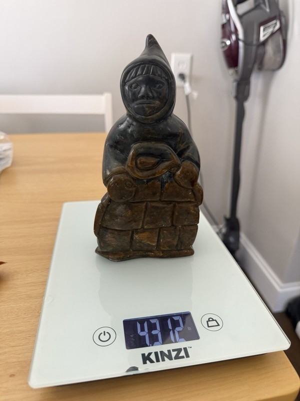 Vintage Inuit Soapstone Carving – Eskimo Igloo & Seal – Eskimo Art Canada