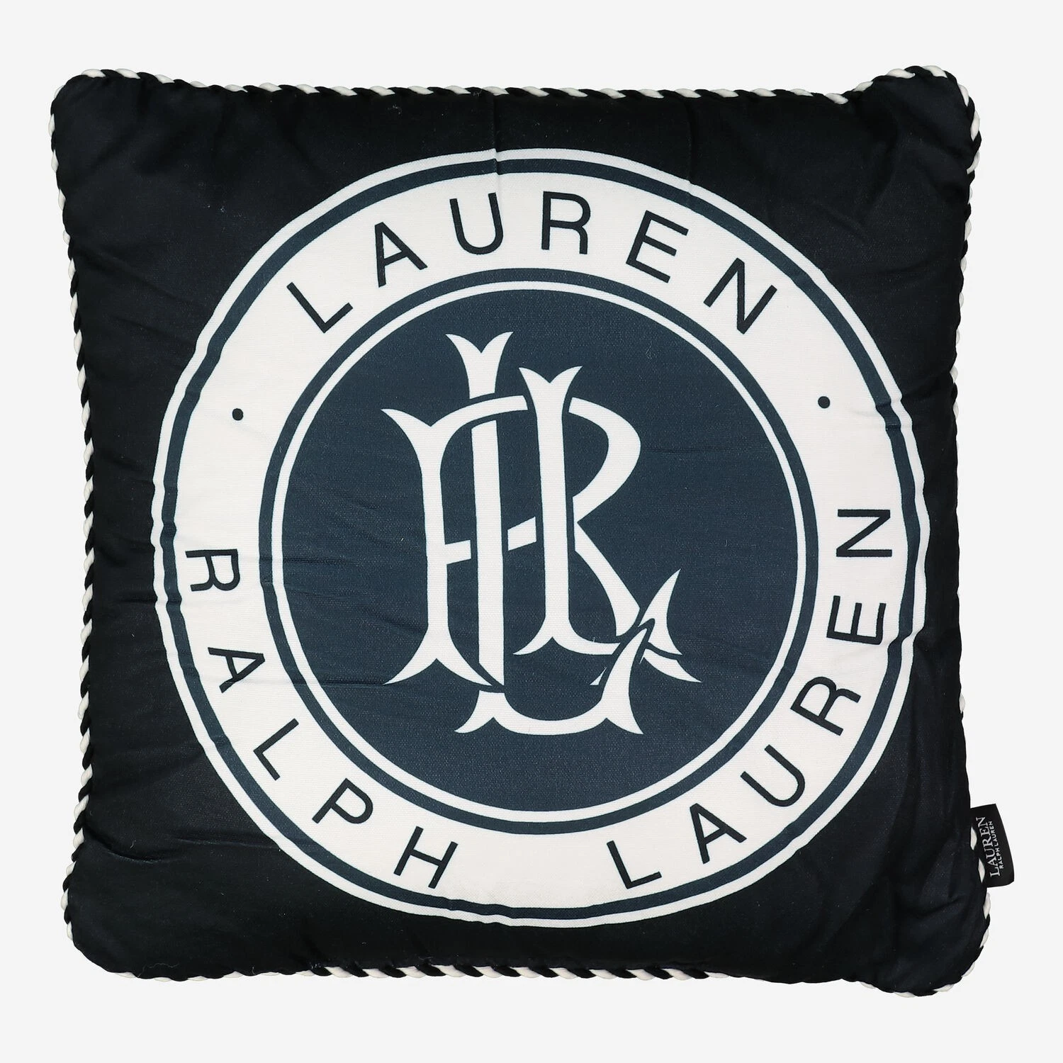 Lauren Ralph Lauren Black with Blue centre Indoor/Outdoor Cushion 50x50cm