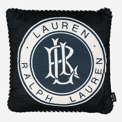 Lauren Ralph Lauren Kissen schwarz mit blauer Mitte Indoor/Outdoor 50x50cm