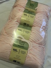 400g So Crafty Chenille Baby Yarn 4x100g Pink Free Pattern for  hooded  Blanket