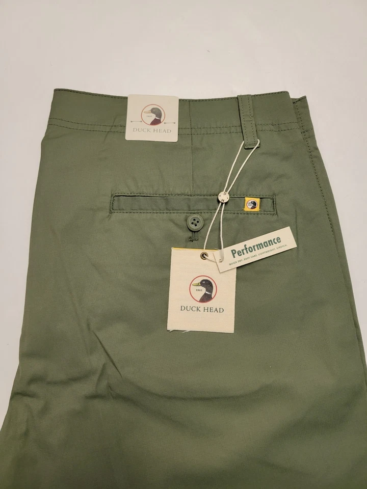 $108 Новый утка голова Hampton производительности брюки мужчин 36 x 34 оливковый нейлон хлопок - Изображение 4 из 4