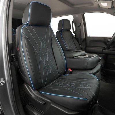 Seat Covers Set For 2014-2018 Chevy Silverado 1500 2500 3500 Crew Cab LT, WT
