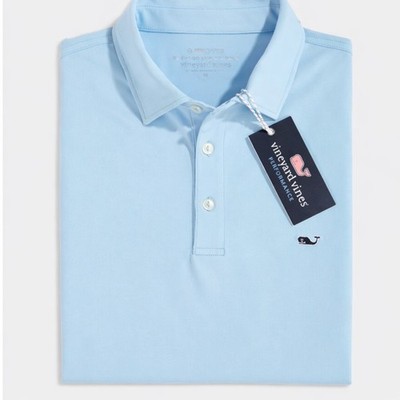 Vineyard Vines Sankaty Polo Jake Blue Performance Stretch Shirt Men's XXL NWT 
