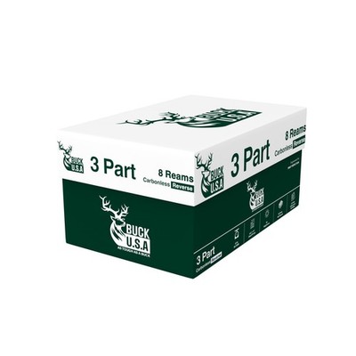 3 Part Reverse Carbonless NCR Paper (5900), 8 Reams, 8.5'' x 11'' Collated Pape...
