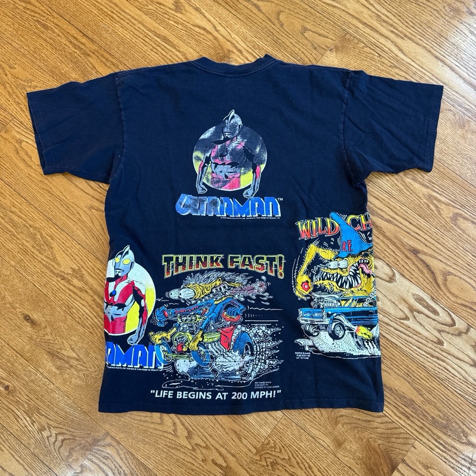 Vintage 90s Tennessee River Ultraman Ed Roth Rat Fink Test Print Shirt ...